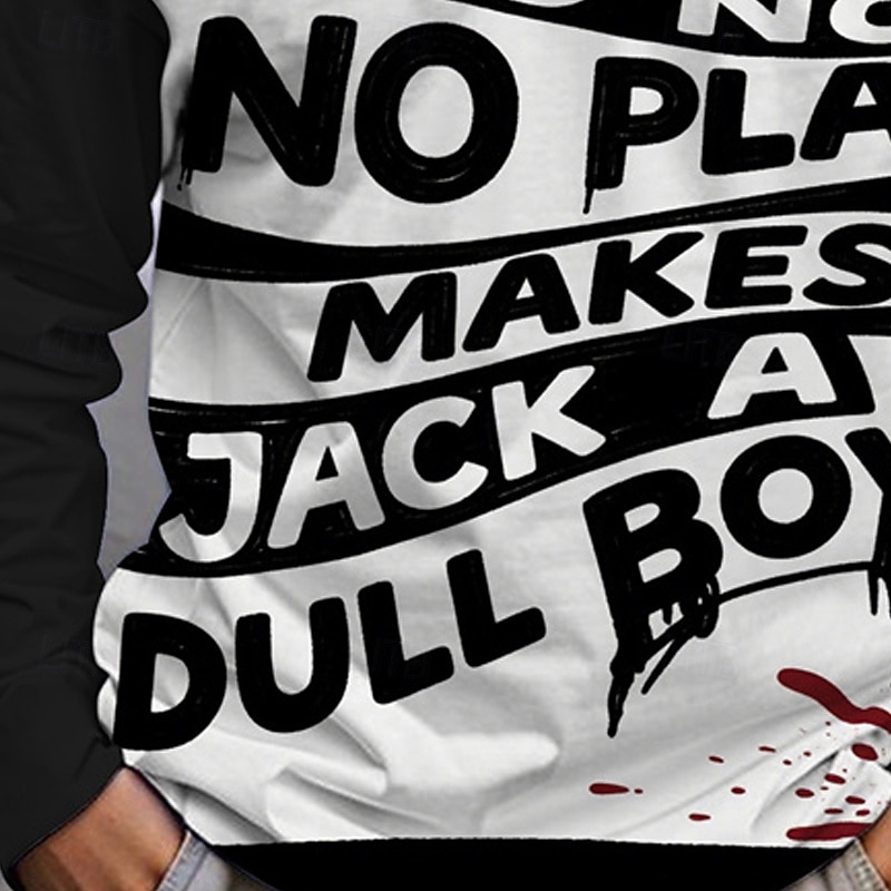 Halloween Boys' 3D Letter T shirt Tee Long Sleeve Spring Fall Fashion Basic Kids 4-12 Years Crew Neck Outdoor Casual Daily Regular Fit3