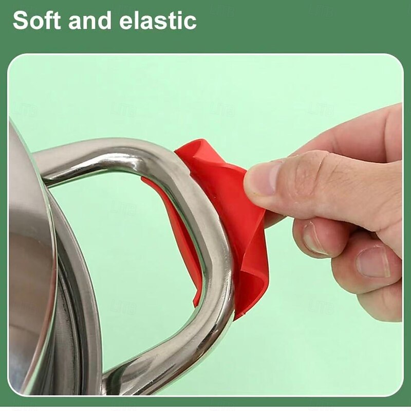 3 Pairs Silicone Anti-Scald Pot Handle Cover, Heat-Resistant and Wear-Resistant Kitchen Handle Protector for Saucepan, Steamer, Stockpot, and Hot Pot3