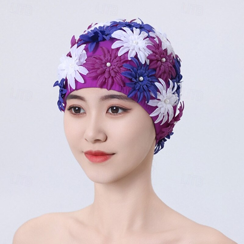 Silicone Swim Cap for Adults Nylon Extra Room Fit Comfortable Chlorine Resistant & Hypoallergenic Swimming Surfing2