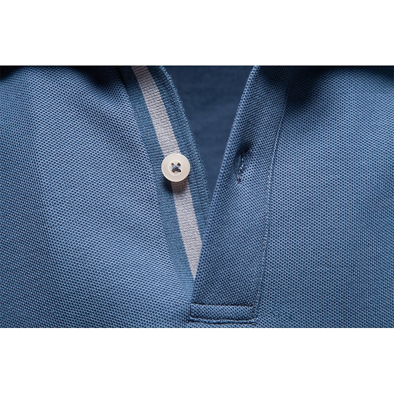 Men's Polo Work Business Turndown Long Sleeve Leisure Comfortable Plain Embroidery Color Block All Seasons Regular Fit Black White Dark Navy Army Green Light Blue Polo3