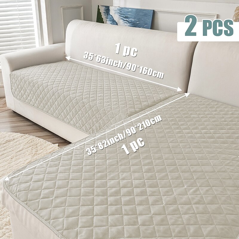 Waterproof Non-Slip Checkered Sofa Cover, Pet-Friendly Couch Protector, Anti-Scratch Furniture Slipcover for All Seasons4