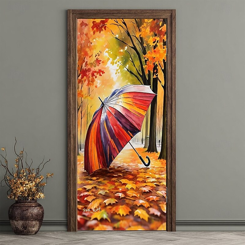 Tapestry Door Cover Outdoor Banners Forest 3D Aesthetic Bedroom Living Room Front Door Home Decor3