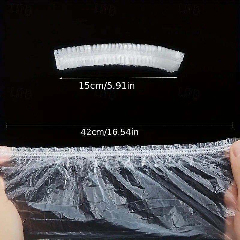 100/500-Pack Disposable Waterproof Shower Caps – Ideal for Women's Deep Conditioning & Hair Care4