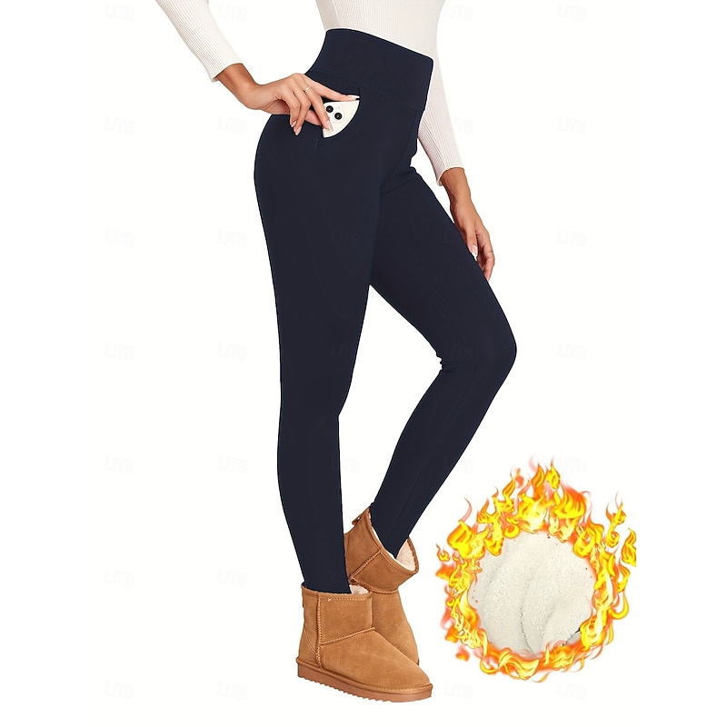 Women's Tights Leggings Anti Chafing Shorts Vacation Vintage Ethnic Style Full Length High Waist Solid Color High Cut Comfort Breathable Stretchy Vacation Street Indoor Wine Black Navy Blue Gray