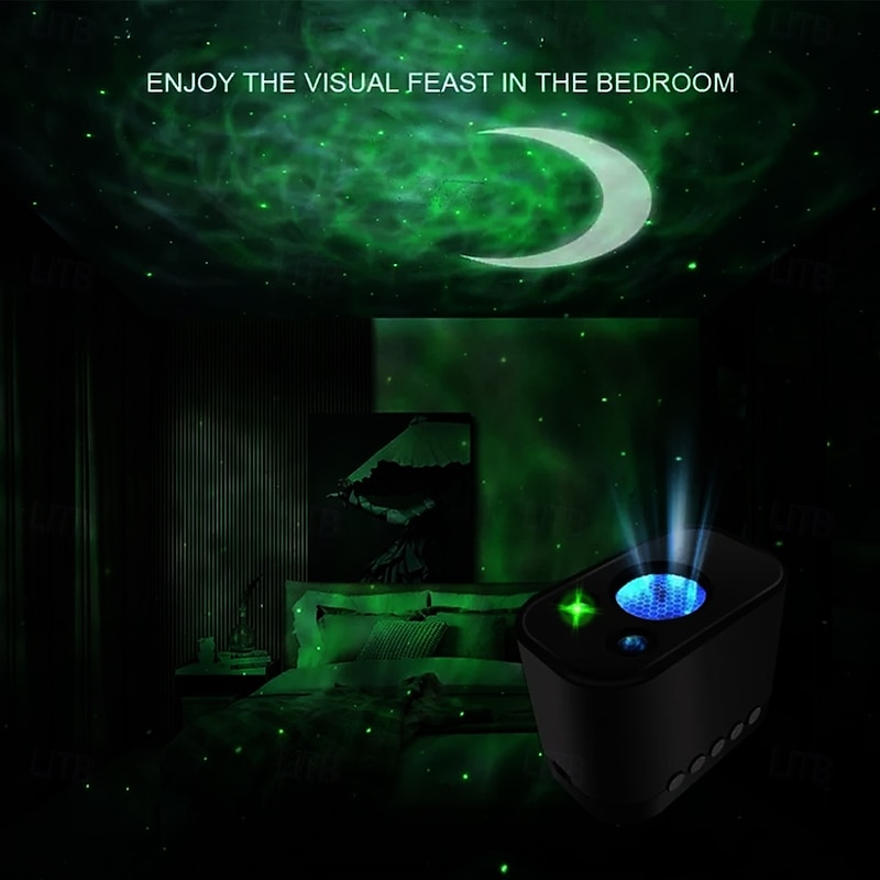 Star Projector Night Lamp - USB Powered Celestial Projection Light for Bedroom Atmosphere Adjustable Brightness LED Night Light3