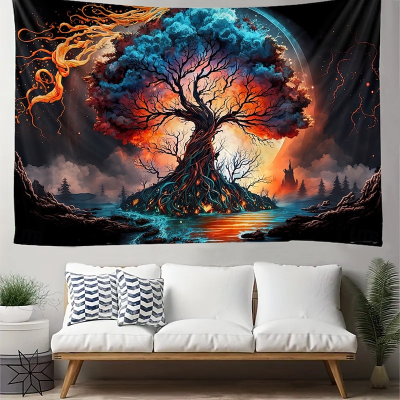 Tapestry Blanket Wall Hangings Tree of Life Fantasy Mystic Bedroom Living Room Dorm Home Decor2