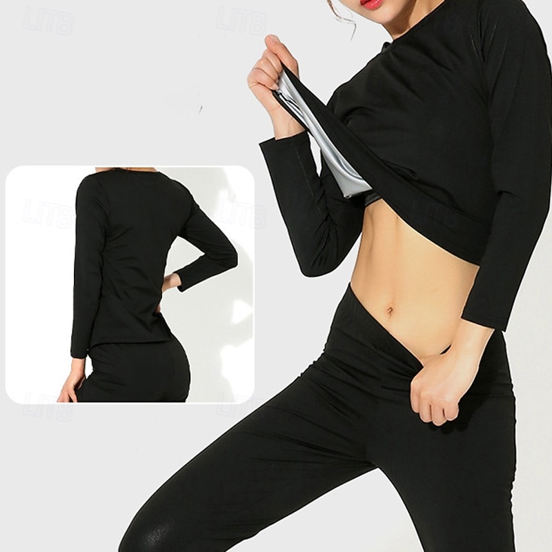 Women Plain Physical Therapy Sauna Suit For Gym Athletic2