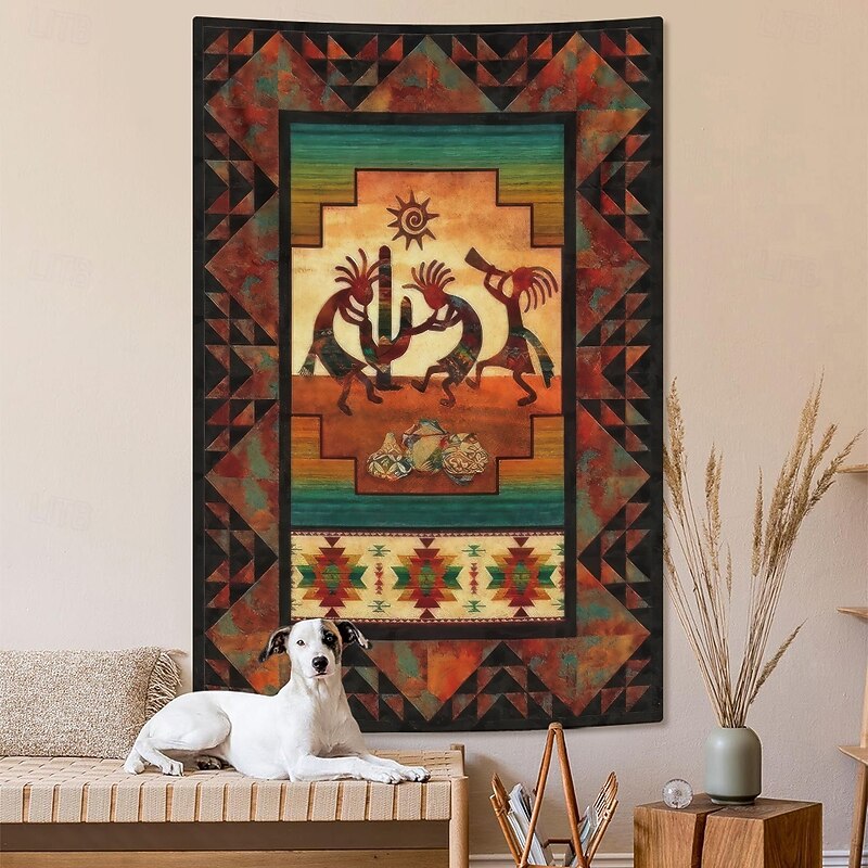 Tapestry Wall Hangings KoKopelli Ethnic Native American South American Bedroom Living Room Dorm Home Decor4