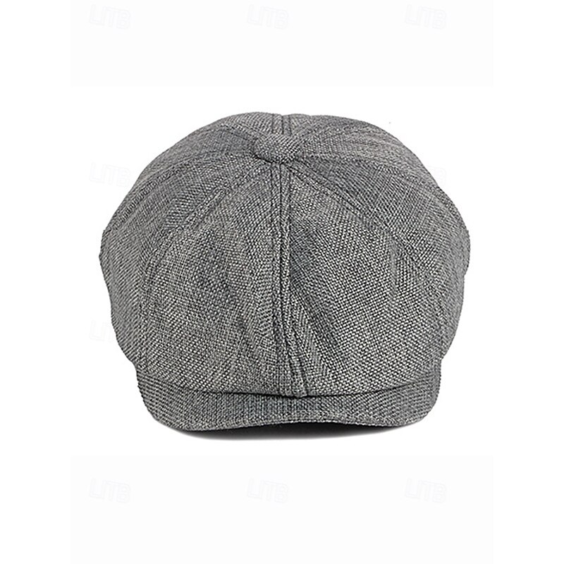 Men's Classic Newsboy Cap – Vintage 8-Panel Flat Hat with Adjustable Fit, Lightweight Fabric, Ideal for Casual Outings, Travel & Autumn Streetwear4