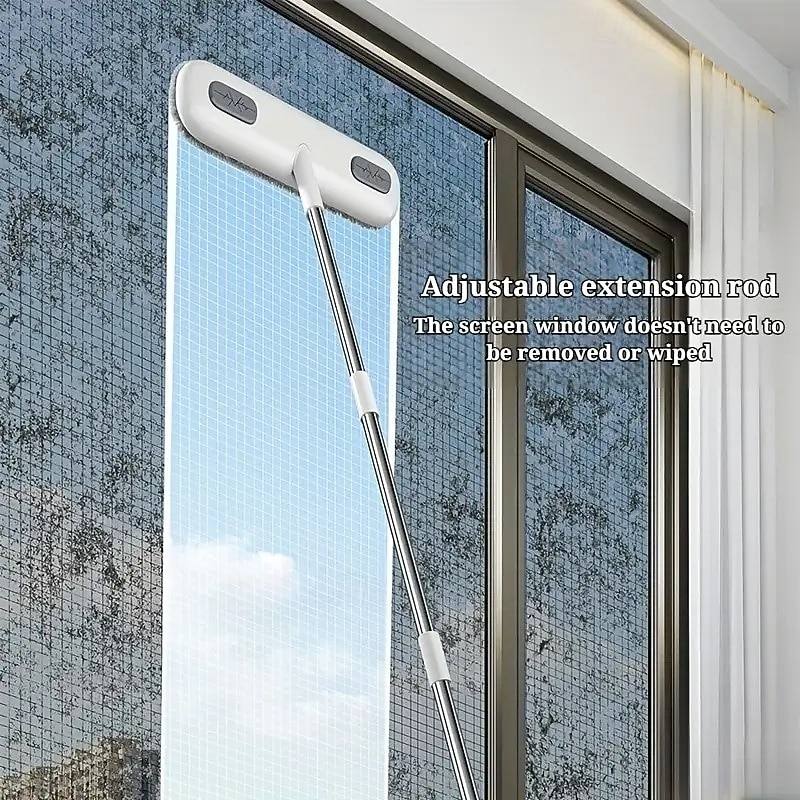 Magic Window Cleaning Brush with Extendable Handle – Reusable Pet Hair Remover & Screen Cleaner for Home, Doors & Windows – Cleaning Tool, Halloween & Christmas Gift2