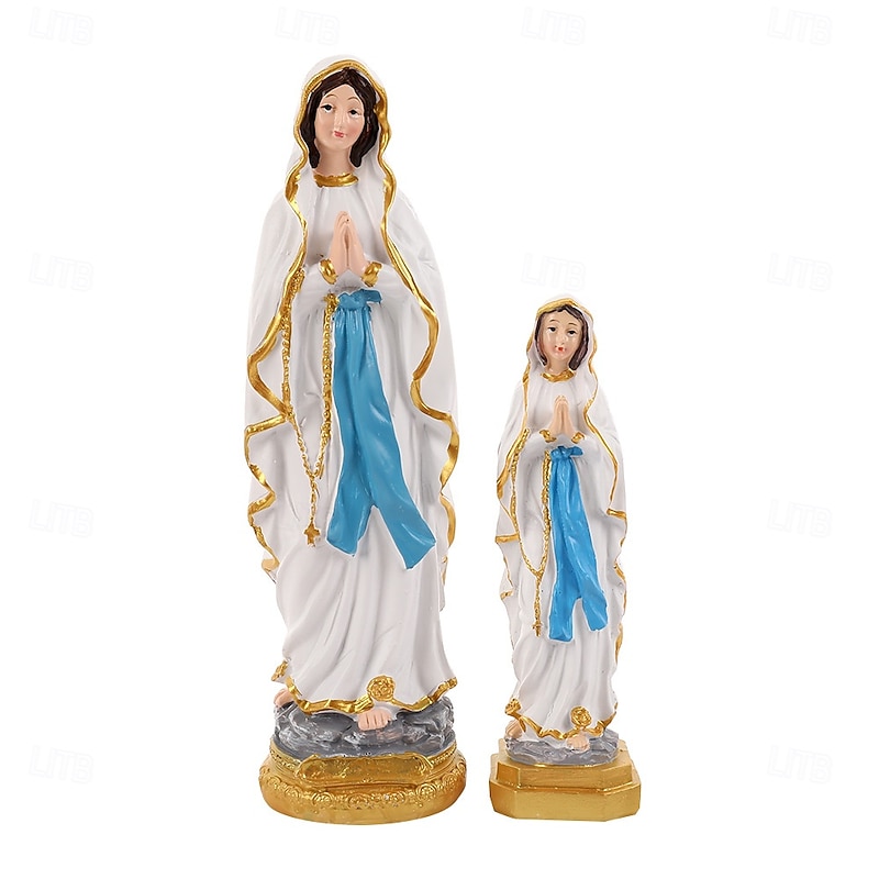 Christmas Nativity Figurine, Resin Mary Statue, Holy Family Decoration, Religious Christmas Decor, Nativity Manger Figurine4