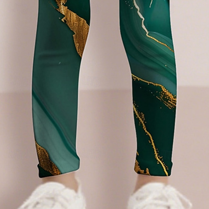 Girls' 3D Graphic Pants Leggings Spring Fall Cute Basic Kids 4-12 Years Outdoor Casual Daily Regular Fit4