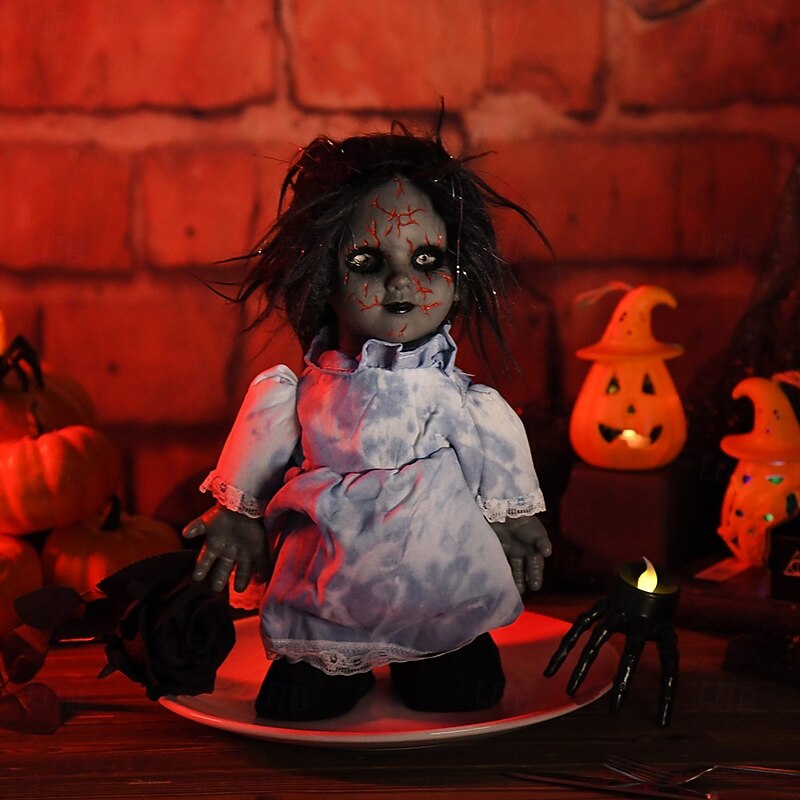1pc Halloween Decoration Walking Doll Voice Control Sensing Luminous Bar Haunted House Scene Display4