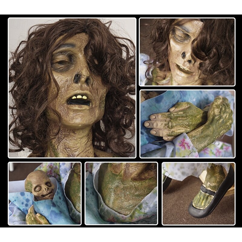 Halloween Horror Decorations Haunted House Escape Room Large Electric Sensory Mechanical Ornaments Baby Rocking Chair3