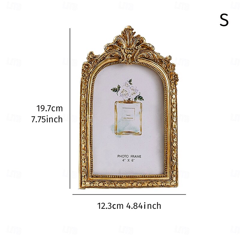Vintage Gold Arch Lace Decorative Photo Frame – Includes One Random Insert, Ideal for Photo Display & Home Decor3