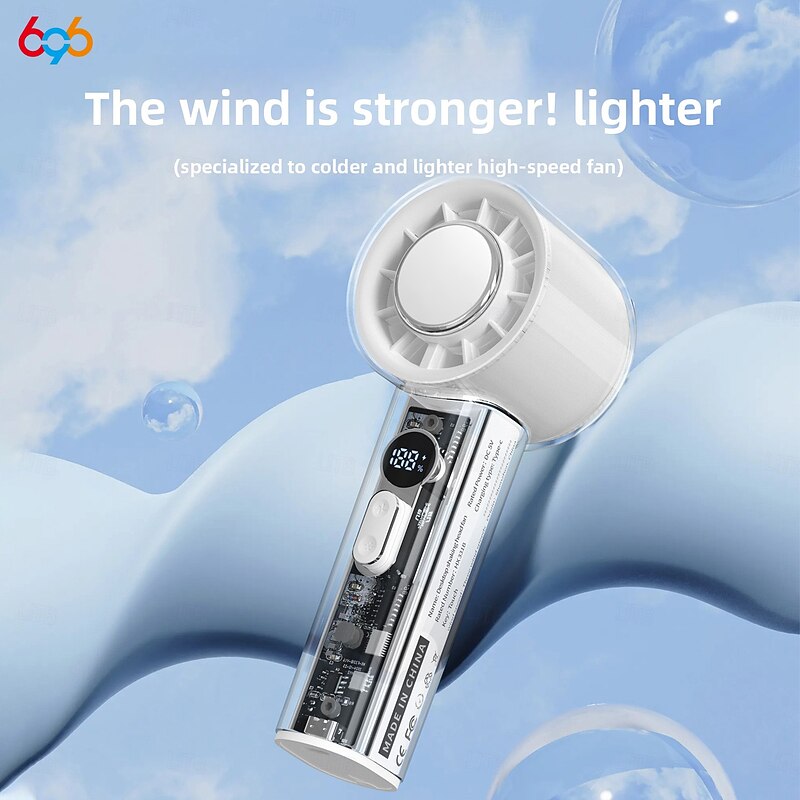 Portable  Handheld Fan - 100-Speed Turbo Cooling USB Rechargeable Mini Personal Fan for Travel Camping & Outdoor Use4