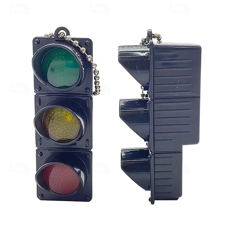Traffic Light Key - Real Red Green And Yellow Lights Compatible With Backpacks Bicycles And Bags - A Cute Gift For Drivers Cyclists And Pedestrians - Durable Pvc Material3