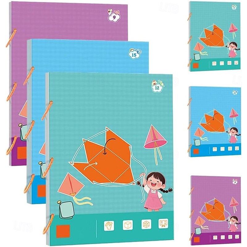 Pull String 3D Geometry Learning Book 9/12/15 Solids Geometric Models for Kids Teach Volume & Surface Area Formulas4