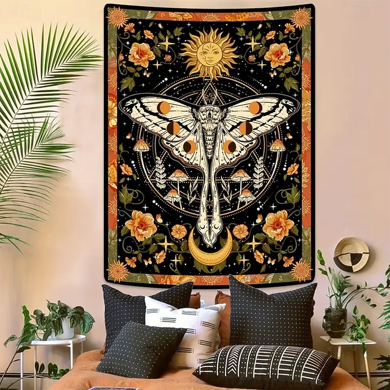 Tapestry Blanket Wall Hangings Sun Butterfly Vacation Ethnic Mystic Bedroom Living Room Dorm Home Decor