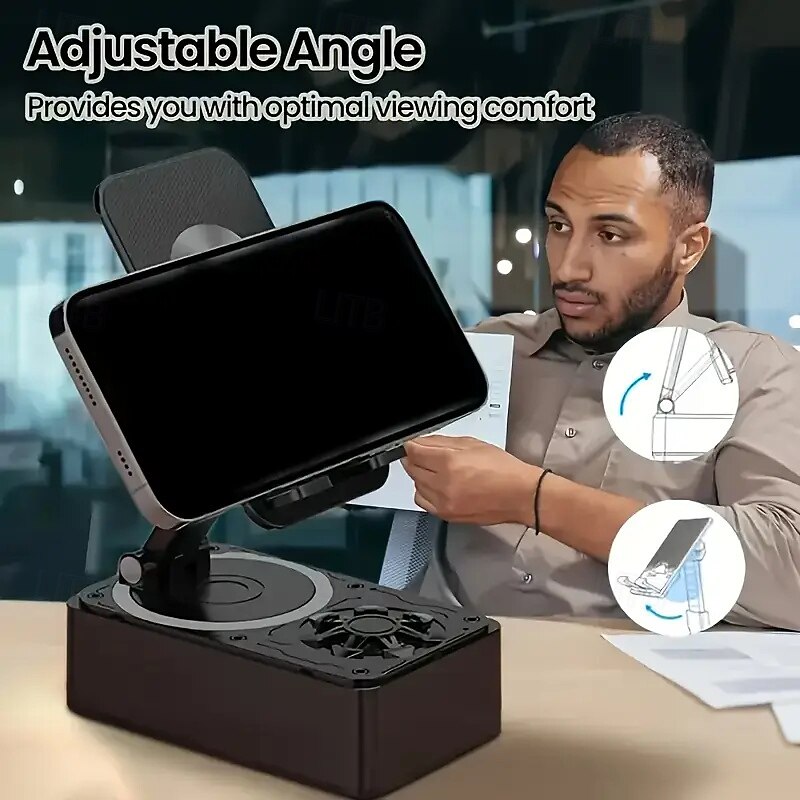 Portable Wireless Speaker With Mobile Phone Holder - 1200mah Battery 6 Hours Of Playback Time Loud Bass Includes Usb Charging Cable - Ideal For Home Car Outdoor Camping - Gift4