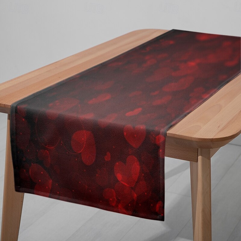 1pc Rose Floral Table Runner, Digital Printed Rectangular Tablecloth for Dining Room, Wedding, Banquet, or Party Decoration3