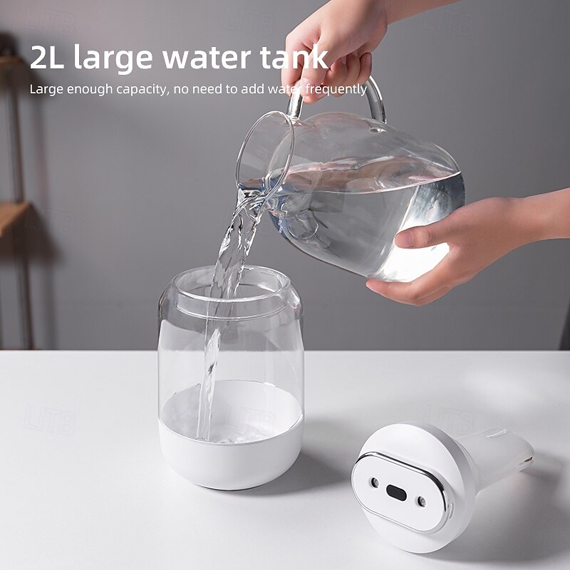 New 2L Double Spray Humidifier Usb Large-Capacity Home Bedroom Office Nightlight Humidifier Gift3