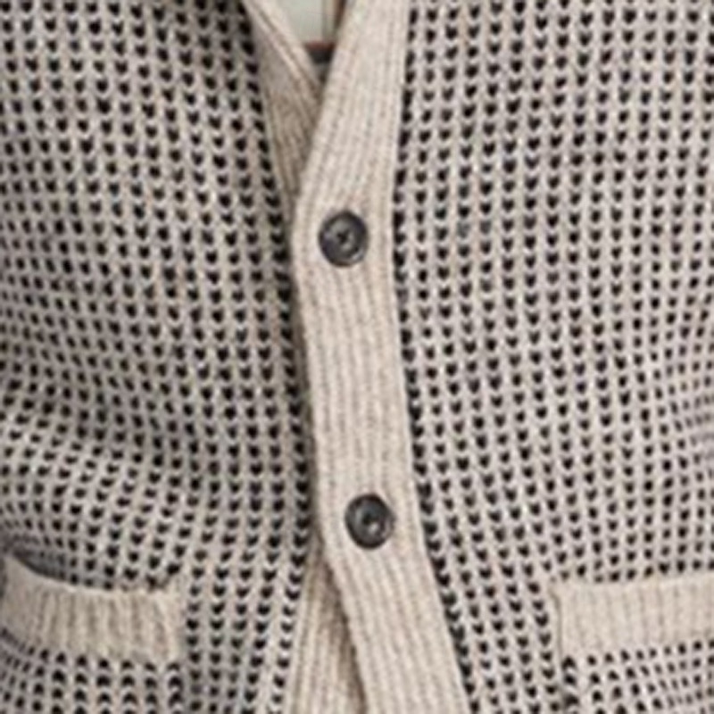 Men's Sweater Dress Sweater Cardigan Sweater Knit Sweater Ribbed Knit Regular Tops Knitted Ribbed Plain Shawl Collar Vacation Fashion Casual Daily Wear Clothing Apparel Winter Spring &  Fall khaki M3