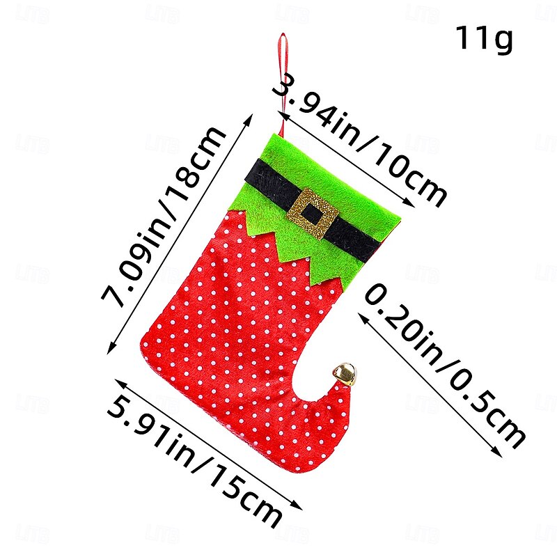 Christmas Stocking Belt Design Ornament for Mall Christmas Tree Gift Bag Hanging Decoration Holiday Candy Sock for Home Fireplace Winter Festival Party4