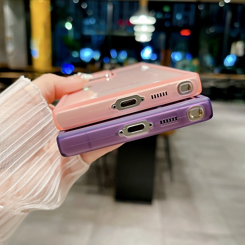 Phone Case For Samsung Galaxy S25 S25 Edge S24 S24 FE S23 Ultra Plus S22 Plus  Ultra A16 A55 5G A35 5G A25 Back Cover Shockproof Color Gradient Silicone2