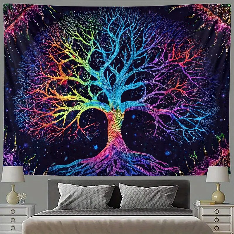 Tapestry Wall Hangings Tree of Life Mystic Bedroom Living Room Dorm Home Decor4