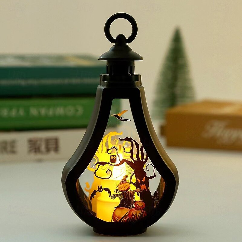 1 Pc Halloween decoration desktop ornament, atmosphere light pendant, LED candle, wind light, party decoration props3