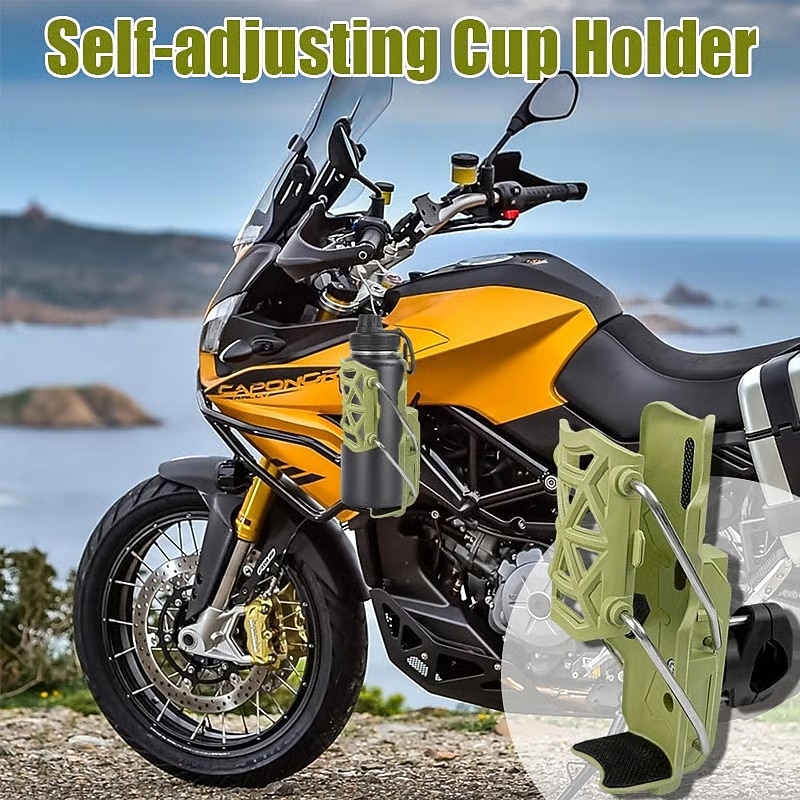Self-Adjusting Cup Holder 360 Degree Rotatable Auto-Lock Self-Adjusting Car Cup Holder Universal Bike Motorcycle Water Bottle Holder Tool-Free Install for Bicycles, Motorcycles, Strollers & ATVs2
