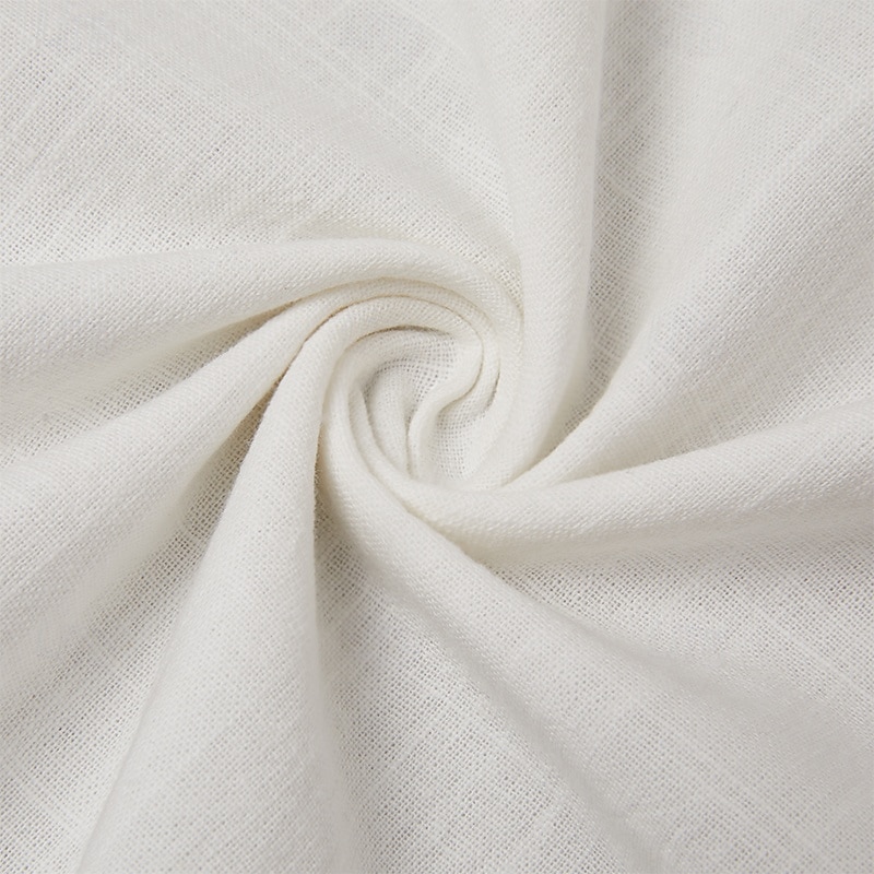 Men's Shirt Linen Shirt Summer Shirt Beach Shirt Solid Color Vacation Curise Black White Short Sleeve Round Neck Summer Spring Clothing Apparel3