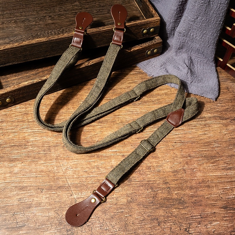 Men's Suspenders Waist Belt Green Polyester Alloy Adjustable Solid / Plain Color Daily Formal Evening2
