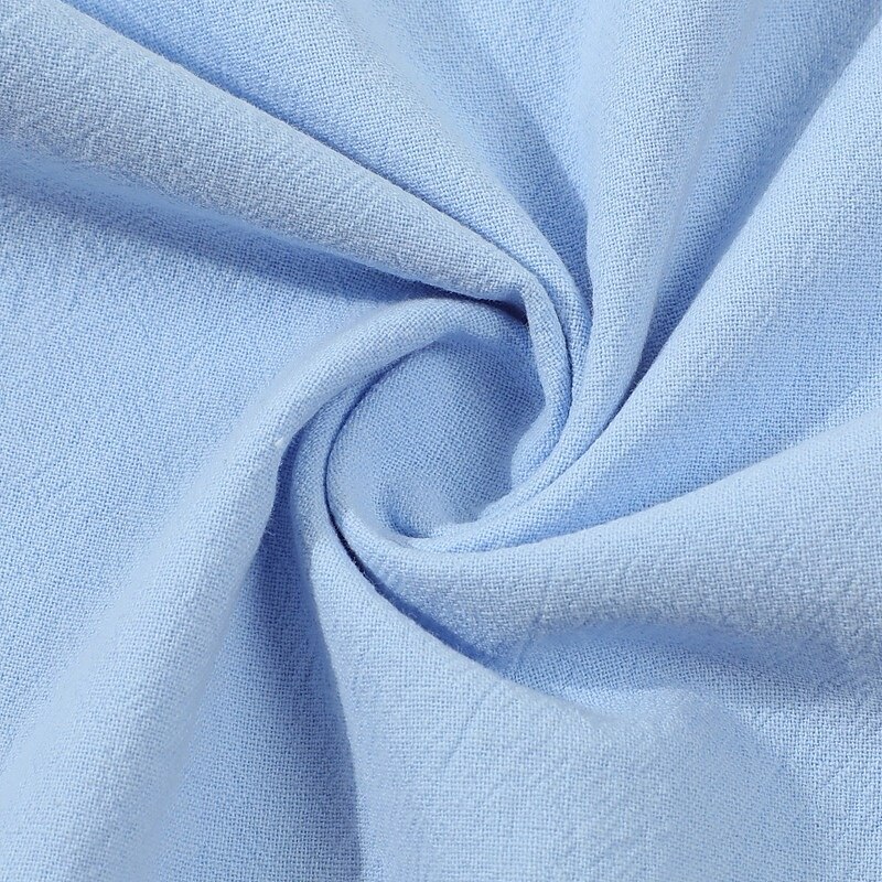 Men's Shirt Linen Shirt Summer Shirt Beach Wear Button Up Shirt Plain Vacation Daily White Yellow Navy Blue Blue Long Sleeve Band Collar Summer Fall Clothing Apparel Front Pocket2