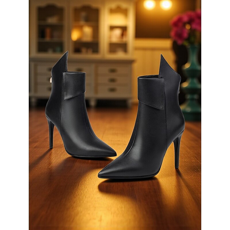 Women's Gold Metallic Pointed Toe Stiletto Ankle Boots - Stylish High Heel Footwear for Nightlife Parties, Clubbing and Evening Fashion4