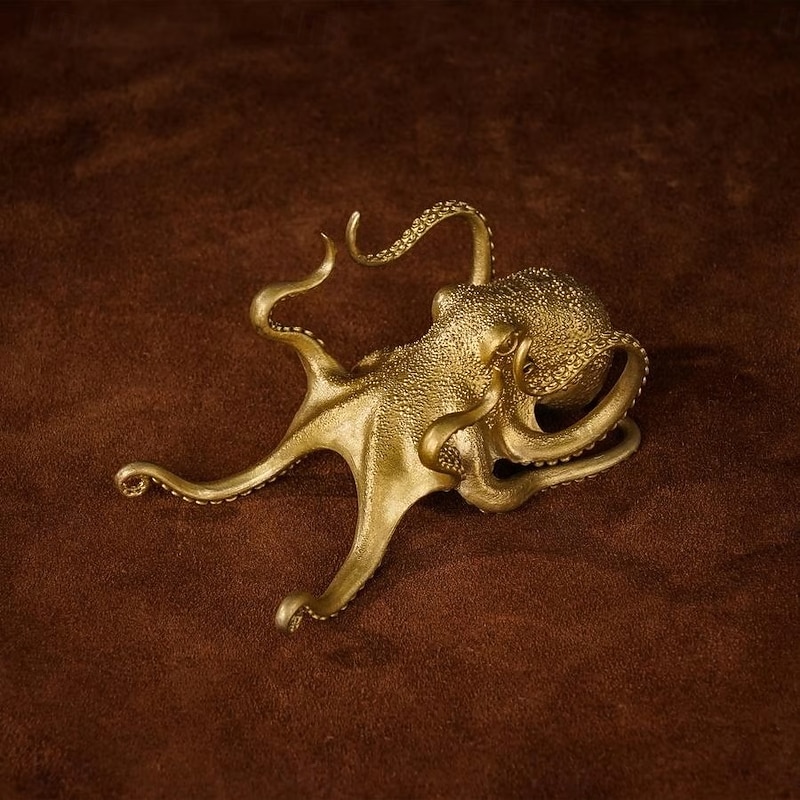 Octopus Holder Phone Stand Pen Holder Creative Gold Octopus Desk Organizer Multifunctional Mobile Phone Holder Lazy Viewing Stand For Watching Videos And Reading Books2