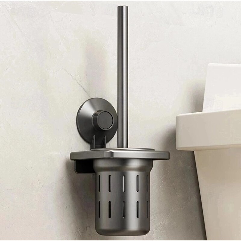 Toilet Brush and Holder, Paper Towel Holder, Suction Cup Bath Hardware Set,  Bathroom Accessories Wall-Mounted3