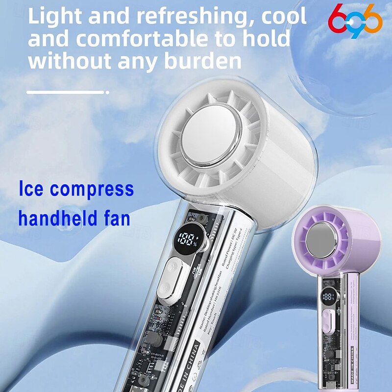 Portable  Handheld Fan - 100-Speed Turbo Cooling USB Rechargeable Mini Personal Fan for Travel Camping & Outdoor Use3