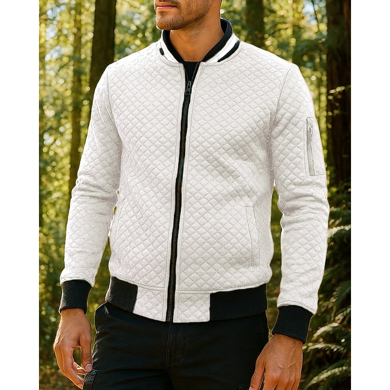 Men's Casual Jackets Hiking Jacket Outdoor Thermal Hiking Outfits Hiking Clothes Winter Autumn / Fall Top Camping / Hiking / Caving Running Dark Grey Black White4