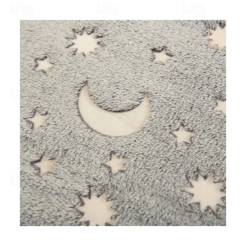 Glow-in-the-Dark Flannel Blanket, Soft Plush Throw for Kids, Cartoon Nap Blanket for Office, Nursery, and Kindergarten, Air Conditioning Blanket4