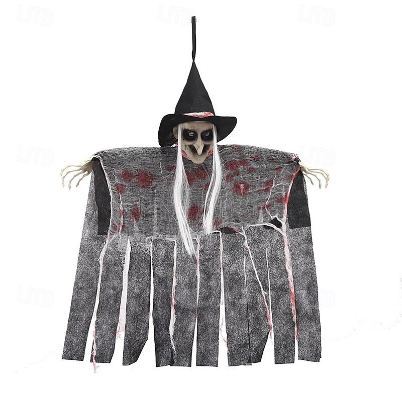Halloween Hanging Witch with Bendable arms, Hanging Witches Mutil-color Witch for Halloween Outdoor,Lawn, Yard, Patio Decoration, Halloween Haunted House Party Decorations4