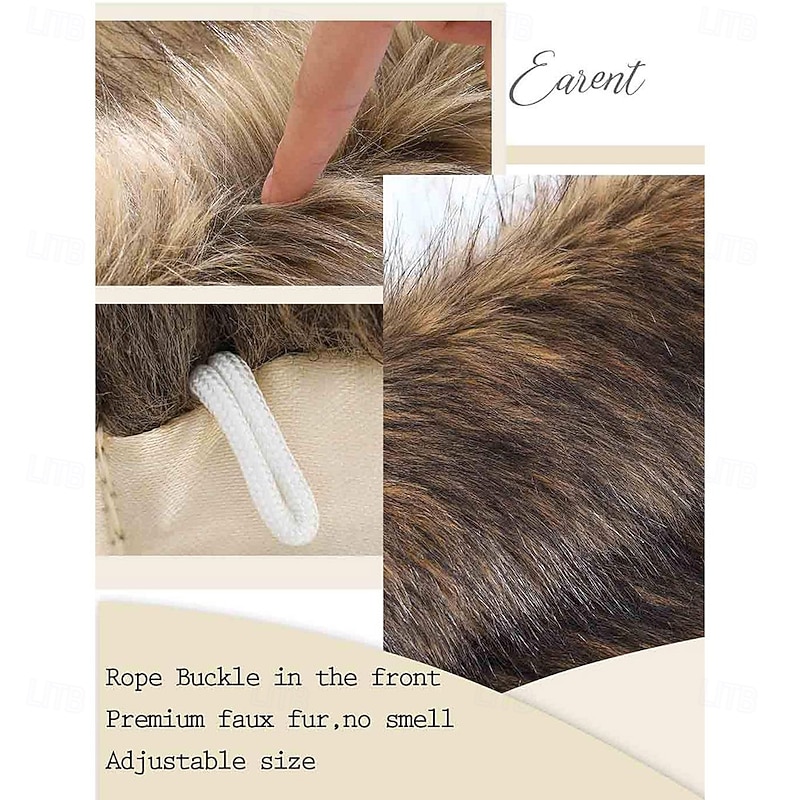 Women's Faux Fur Shawls and Wraps Bride Wedding Sleeveless 1920s Fur Scarf Bridal Fur Stoles with Brooch Winter Fur Caplet for Brides and Bridesmaids4