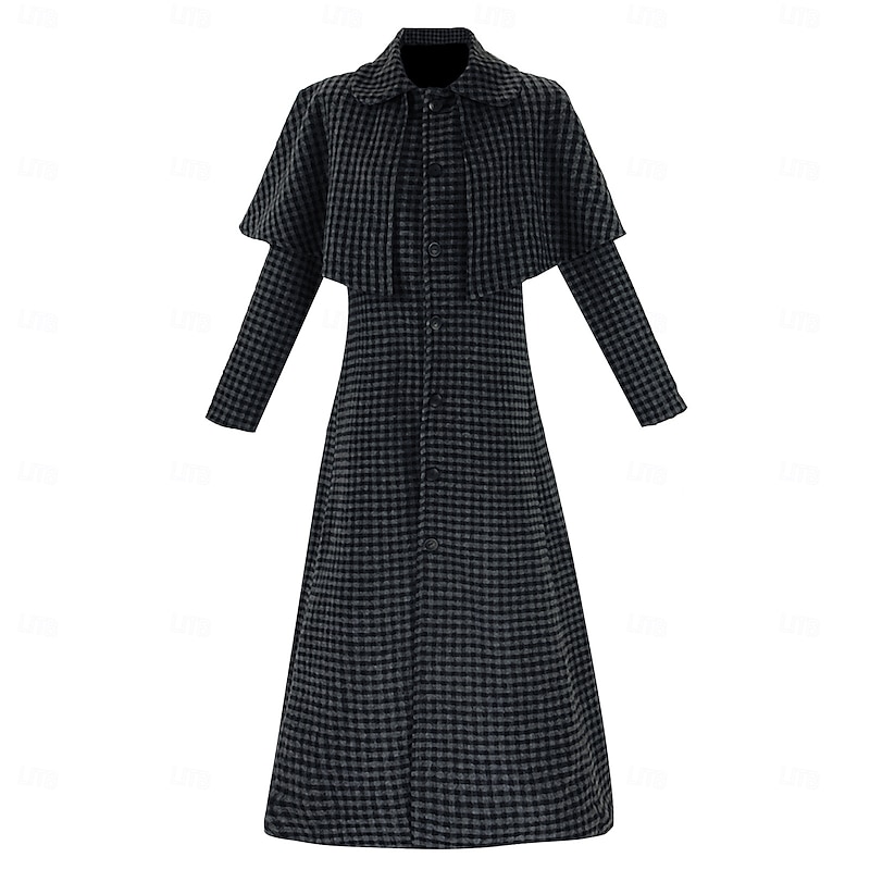 Gothic Horror Dark Academia Coat Costume Cosplay Movie Cosplay for Women's Adults Halloween Carnival Performance Party