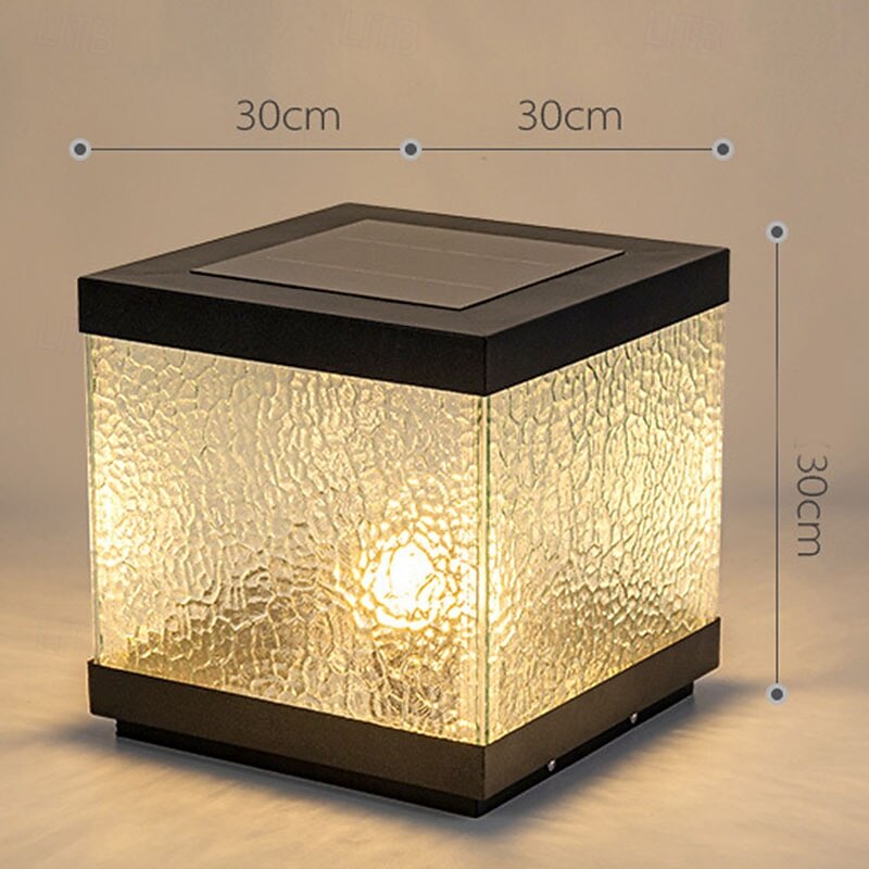 LED Outdoor Solor Post Light Fixture Waterproof Courtyard Pillar Lamps for House Porch Patio Outside Deck Garage Yard Exterior Post Lantern Lamps4