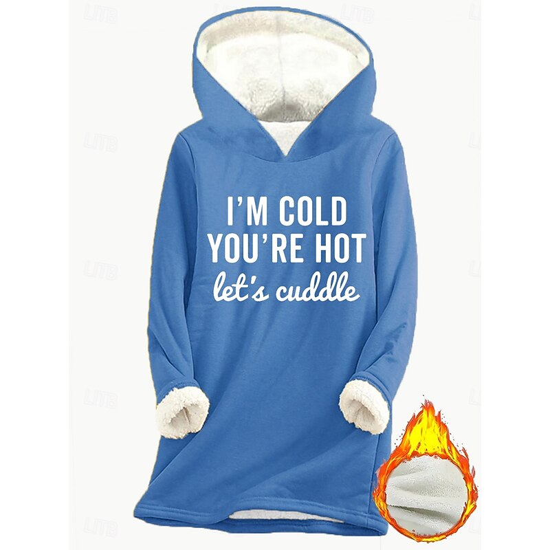 Women's Pullover Sweatshirt Graphic Letter Casual Comfrt Long Sleeve Crew Neck Hooded Long Tops Street Dailywear Casual Print Dark Pink Blue Gray Fall Winter3