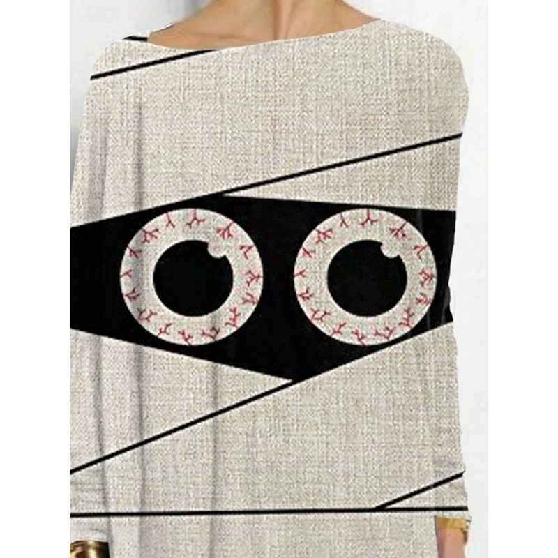 Women's T Shirt Graphic Fashion Modern Short Sleeve Crew Neck Regular Tops Daily Print Khaki Summer3