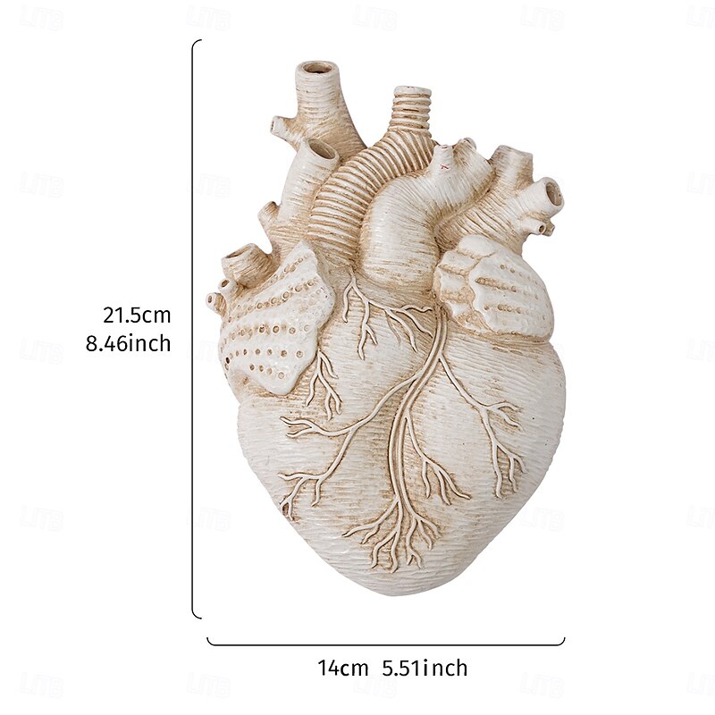 Multicolor Resin Artificial Flat Heart Wall Hanging Vase, Modern Hydroponic Planter for Succulents, Greenery & Pothos, Decorative Hanging Flower Pot for Home, Garden, Patio, Balcony & Porch Decor2