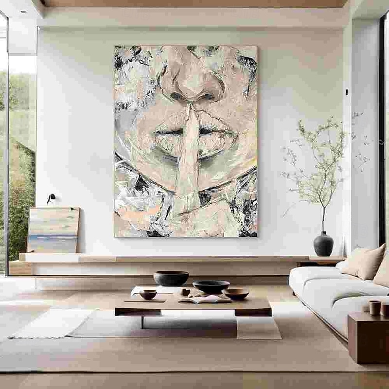Hand Painted Wall Art Original Portrait Woman Oil Painting On Canvas Custom Vintage Female Painting Living Room Wall Decor Modern Wall Art Home Decoration Decor ready to hang or canvas4