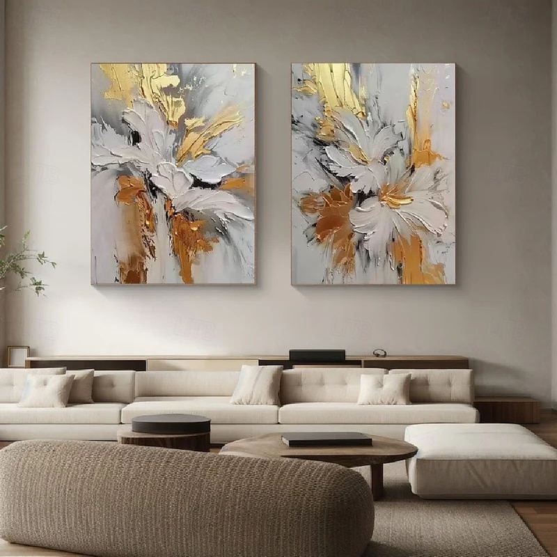 Handmade 3D Oil Painting Rich Texture Brushstrokes Vivid Color Palette Modern Home Decor Living Room Wall Art Artistic Craftsmanship Unique Design Luxury Home Accent Statement Piece High Quality Mater4